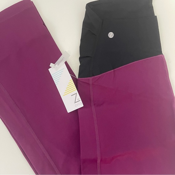 Z by Zella Daily Booty Flare Maternity Leggings In Purple Caspia Color- Reemoly - Picture 9 of 16
